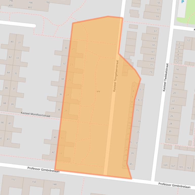Kaart van postcodegebied 5037TN.