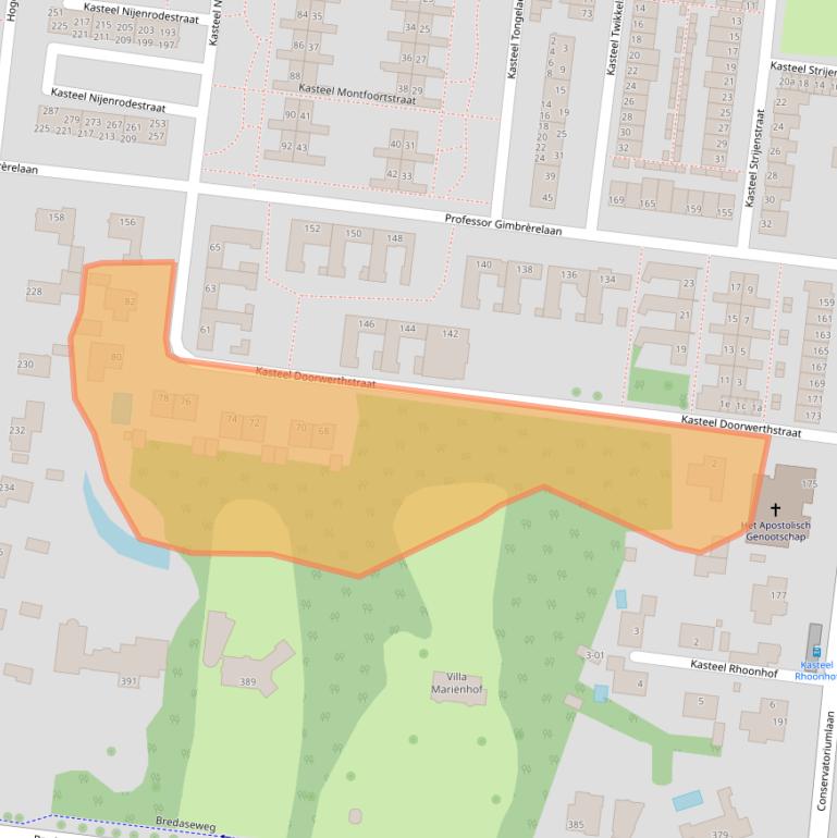 Kaart van postcodegebied 5037TT.