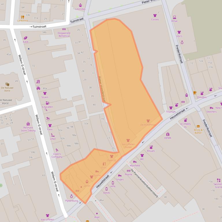 Kaart van postcodegebied 5038AB.