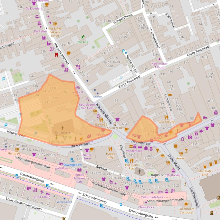 Kaart van postcodegebied 5038AD.