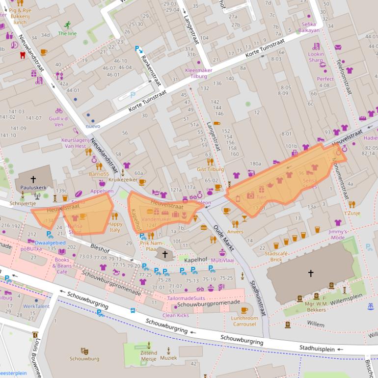 Kaart van postcodegebied 5038AH.