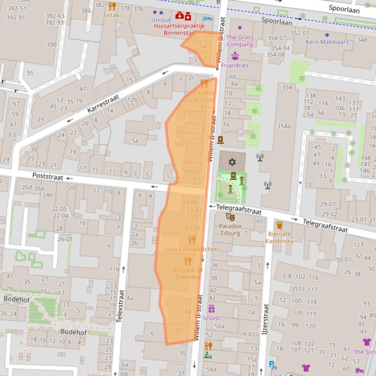 Kaart van postcodegebied 5038BA.