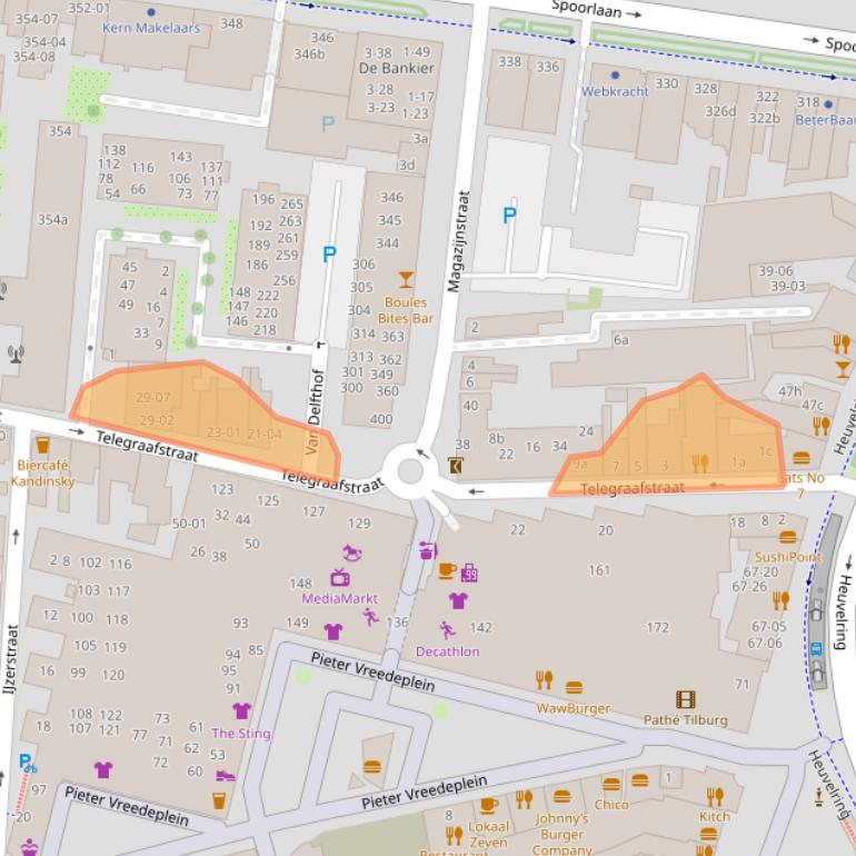 Kaart van postcodegebied 5038BL.