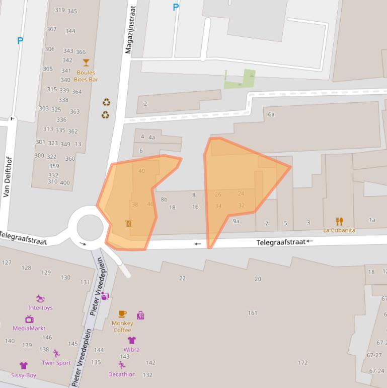 Kaart van postcodegebied 5038BV.