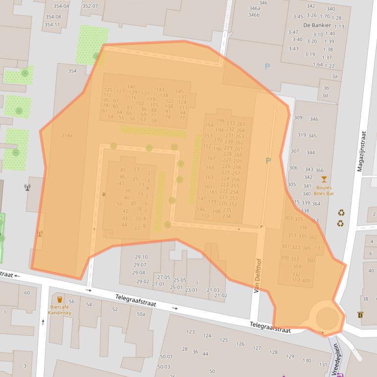 Kaart van postcodegebied 5038BX.