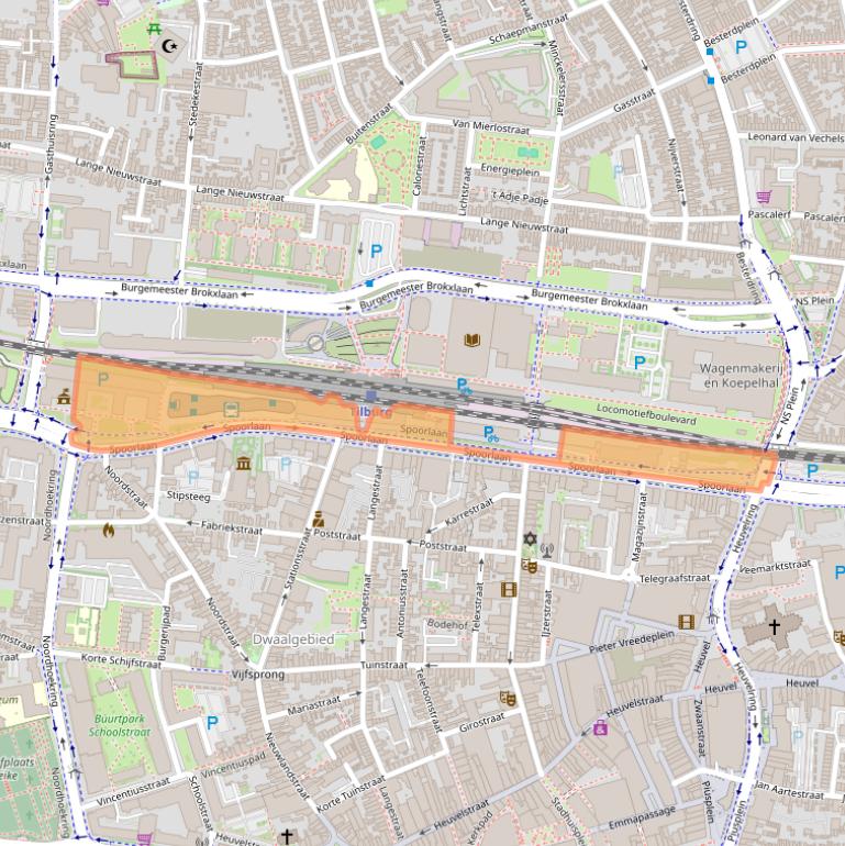 Kaart van postcodegebied 5038CB.
