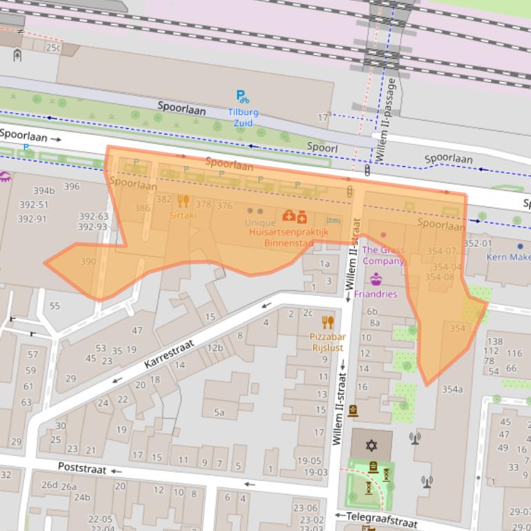 Kaart van postcodegebied 5038CD.