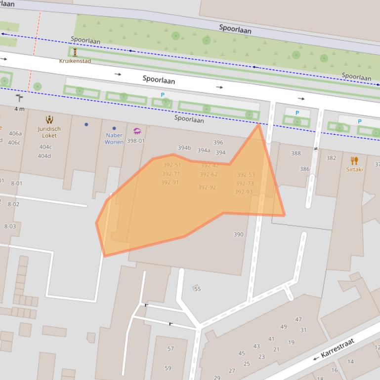 Kaart van postcodegebied 5038CE.