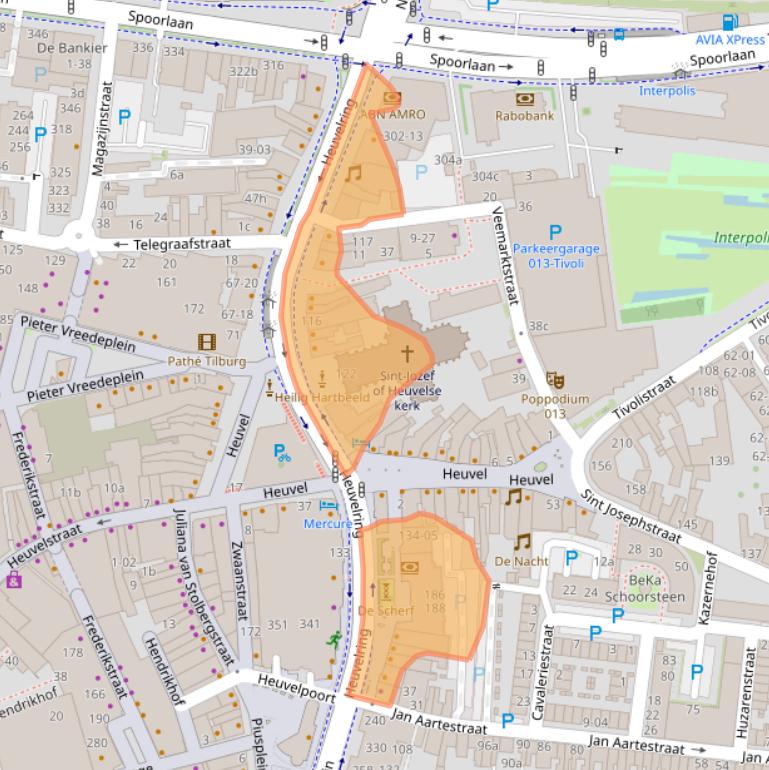 Kaart van postcodegebied 5038CL.