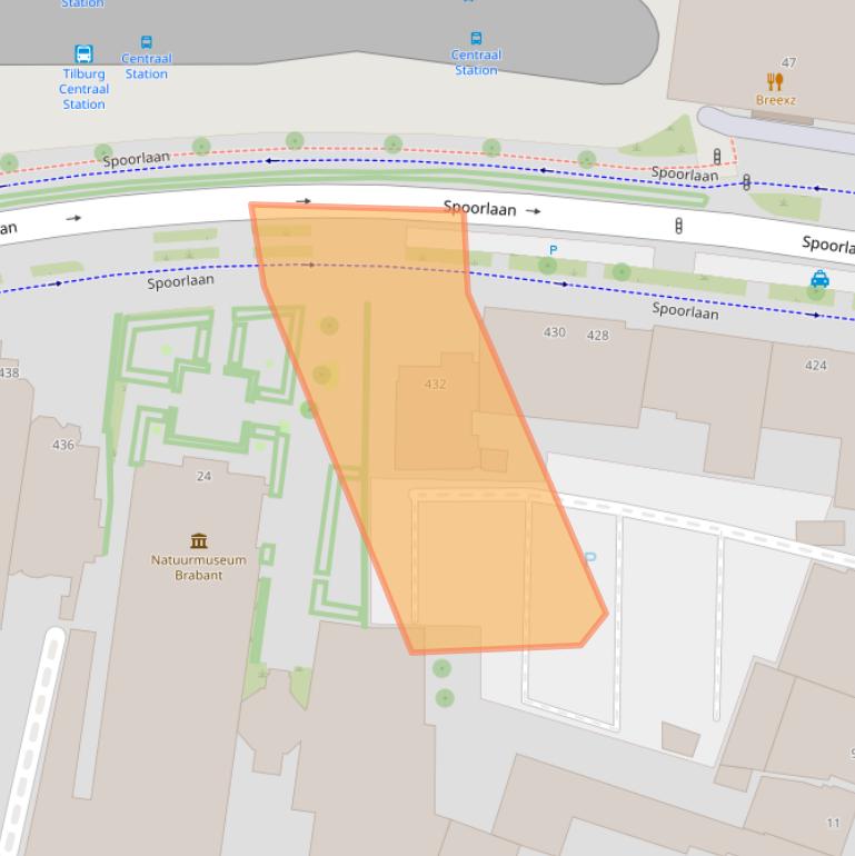 Kaart van postcodegebied 5038CX.