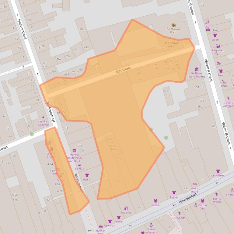 Kaart van postcodegebied 5038DN.