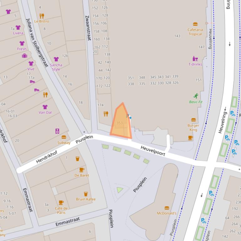 Kaart van postcodegebied 5038DW.