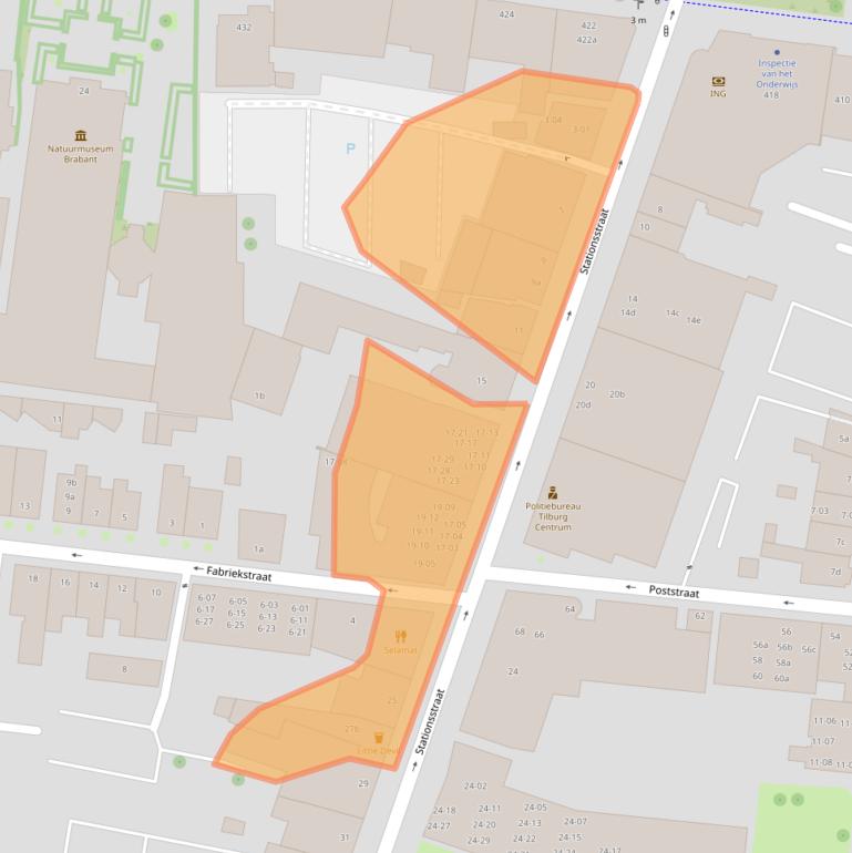 Kaart van postcodegebied 5038EA.