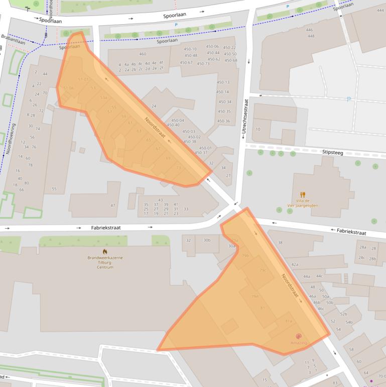 Kaart van postcodegebied 5038EG.