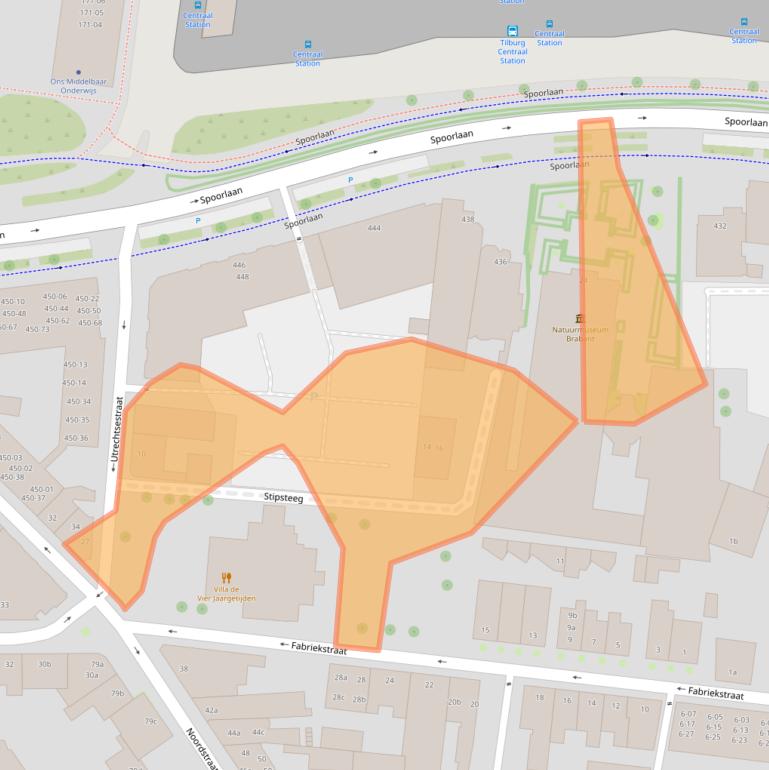 Kaart van postcodegebied 5038EL.