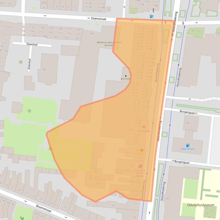 Kaart van postcodegebied 5038GB.