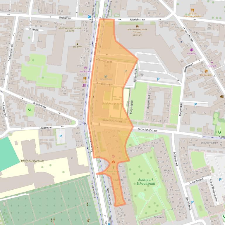 Kaart van postcodegebied 5038GG.