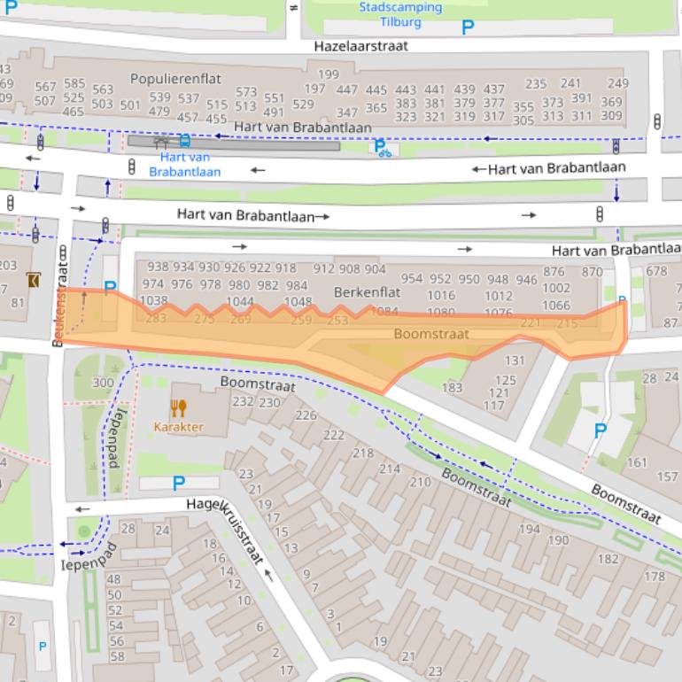 Kaart van postcodegebied 5038GL.