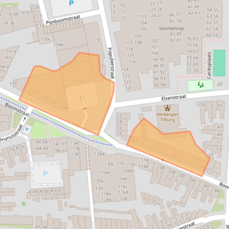 Kaart van postcodegebied 5038GP.