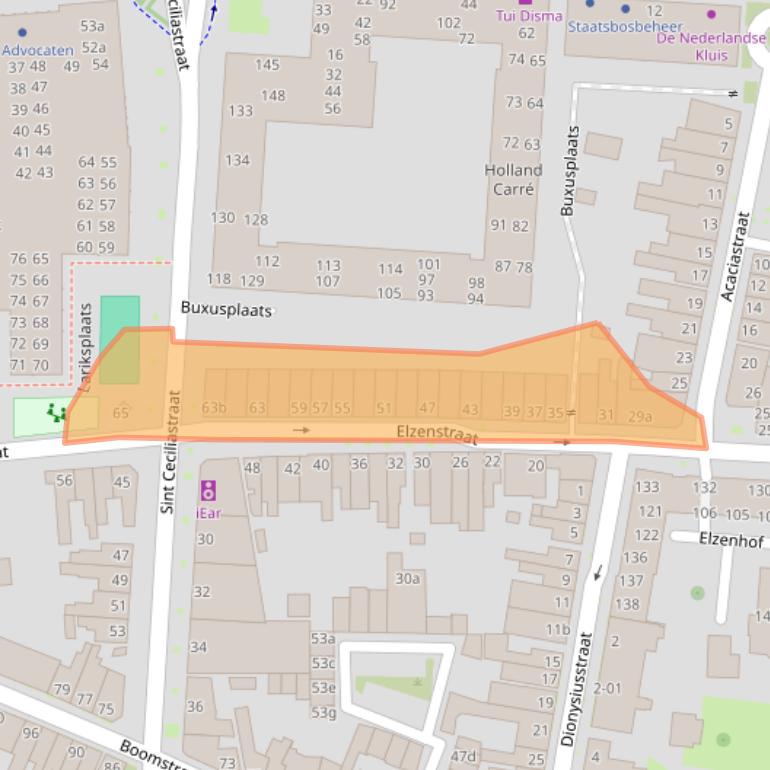 Kaart van postcodegebied 5038HC.