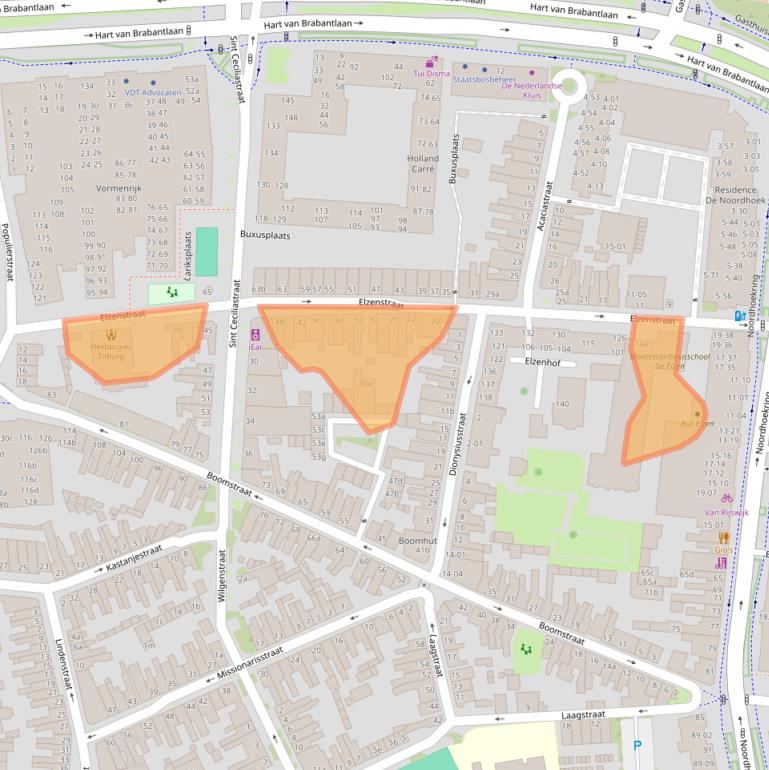 Kaart van postcodegebied 5038HD.