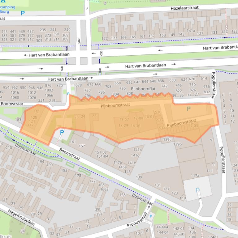 Kaart van postcodegebied 5038HG.