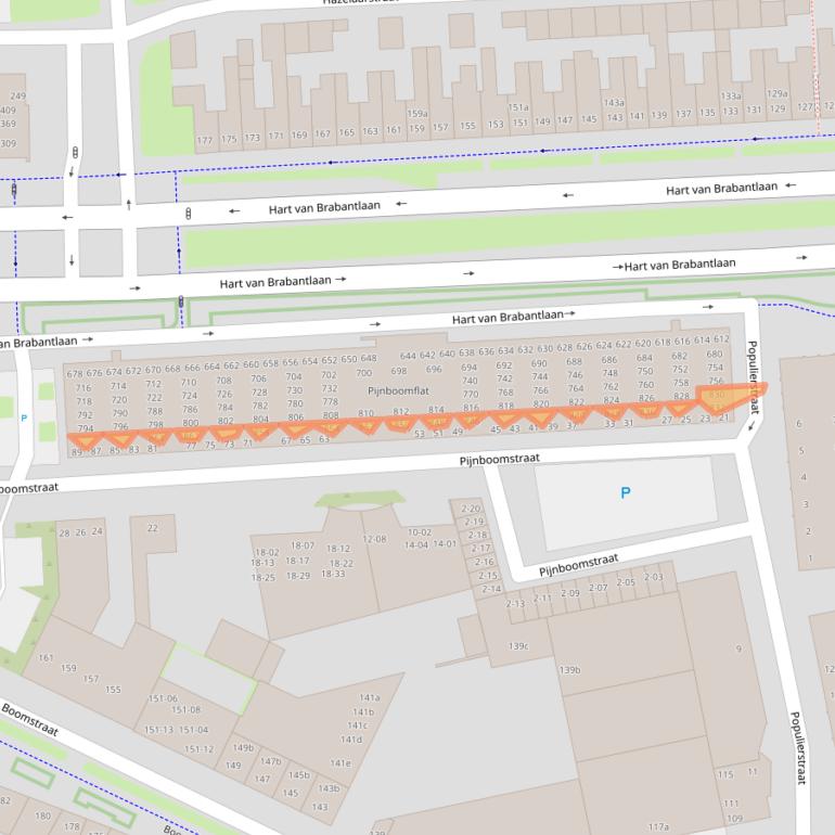 Kaart van postcodegebied 5038JE.