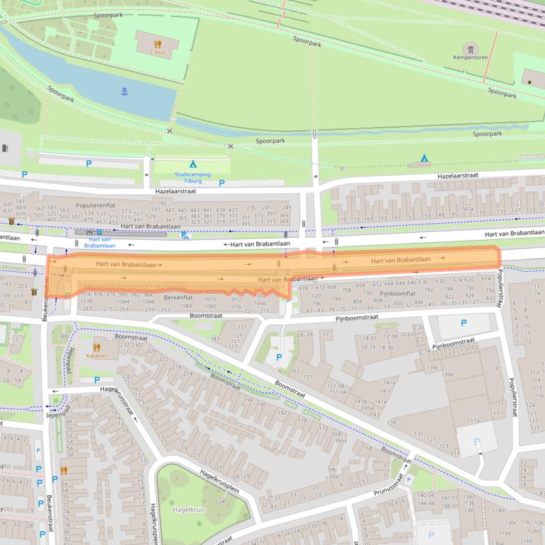 Kaart van postcodegebied 5038JG.