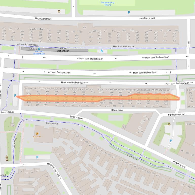 Kaart van postcodegebied 5038JJ.