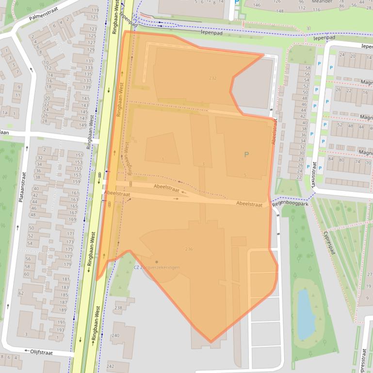 Kaart van postcodegebied 5038KE.