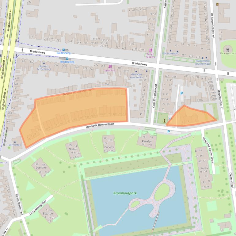 Kaart van postcodegebied 5038KH.