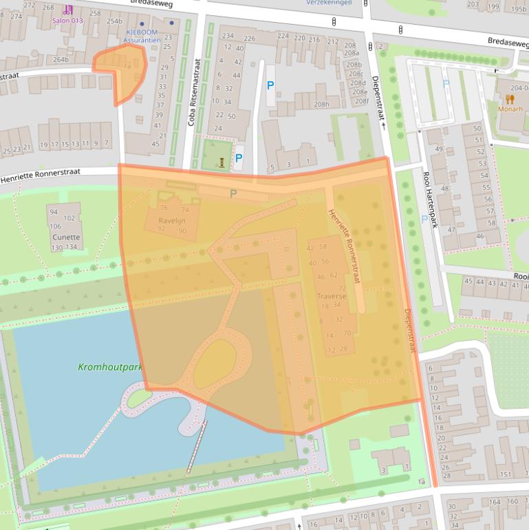 Kaart van postcodegebied 5038KJ.