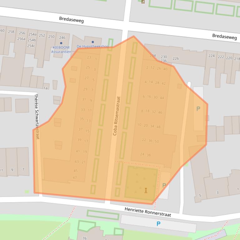 Kaart van postcodegebied 5038KL.