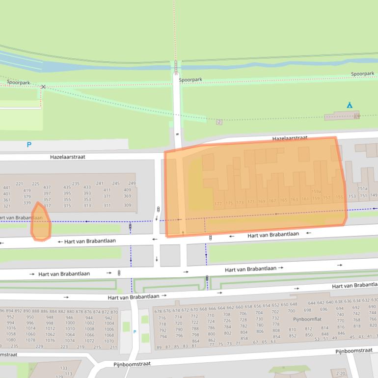 Kaart van postcodegebied 5038LC.