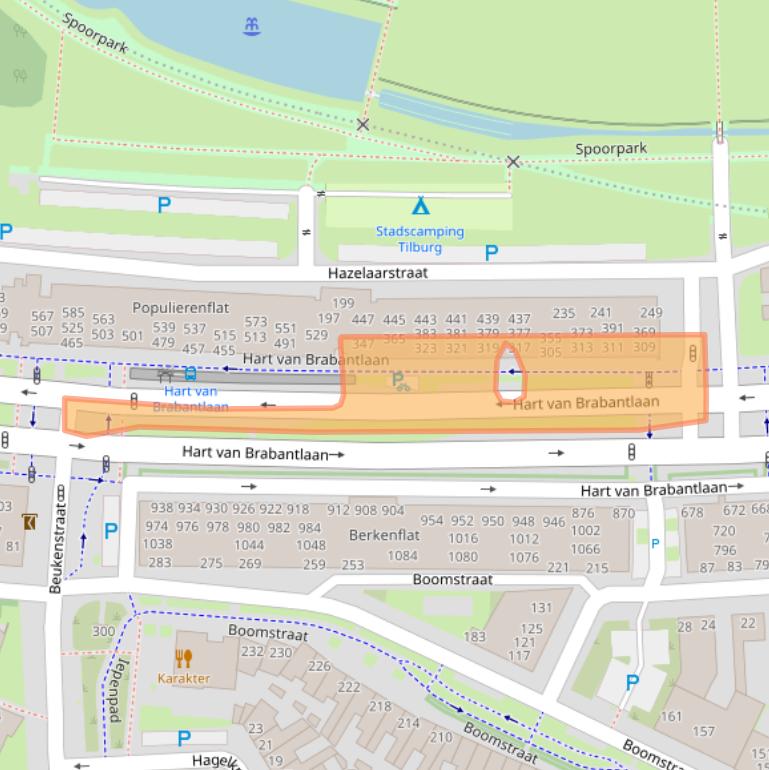 Kaart van postcodegebied 5038LD.