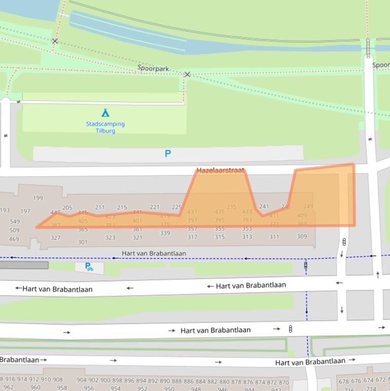 Kaart van postcodegebied 5038LE.