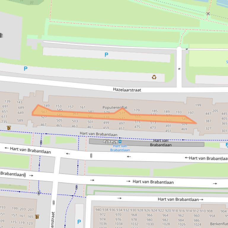 Kaart van postcodegebied 5038LH.