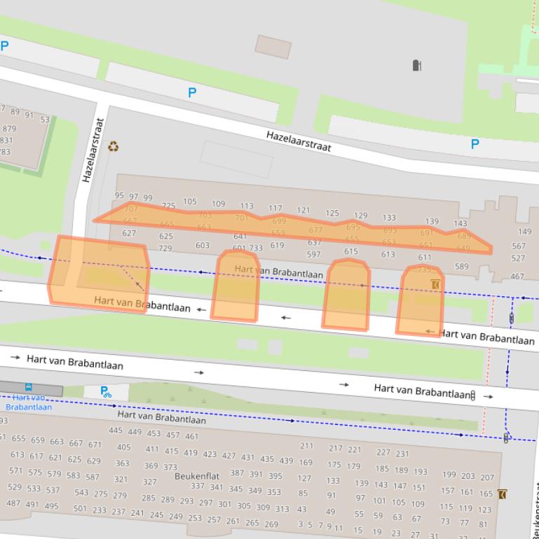 Kaart van postcodegebied 5038LK.