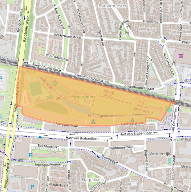 Kaart van postcodegebied 5038LS.