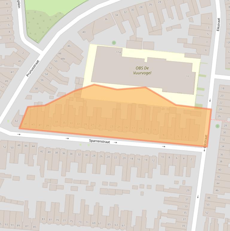 Kaart van postcodegebied 5038MJ.