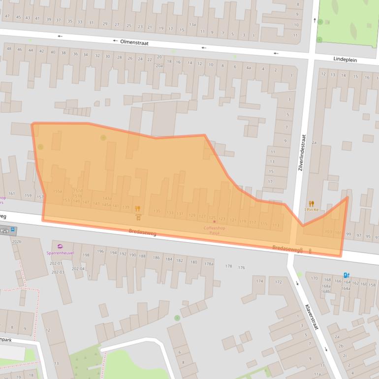 Kaart van postcodegebied 5038NC.