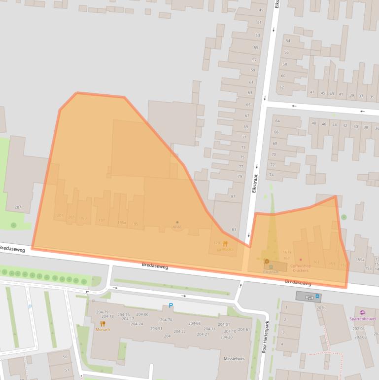 Kaart van postcodegebied 5038ND.