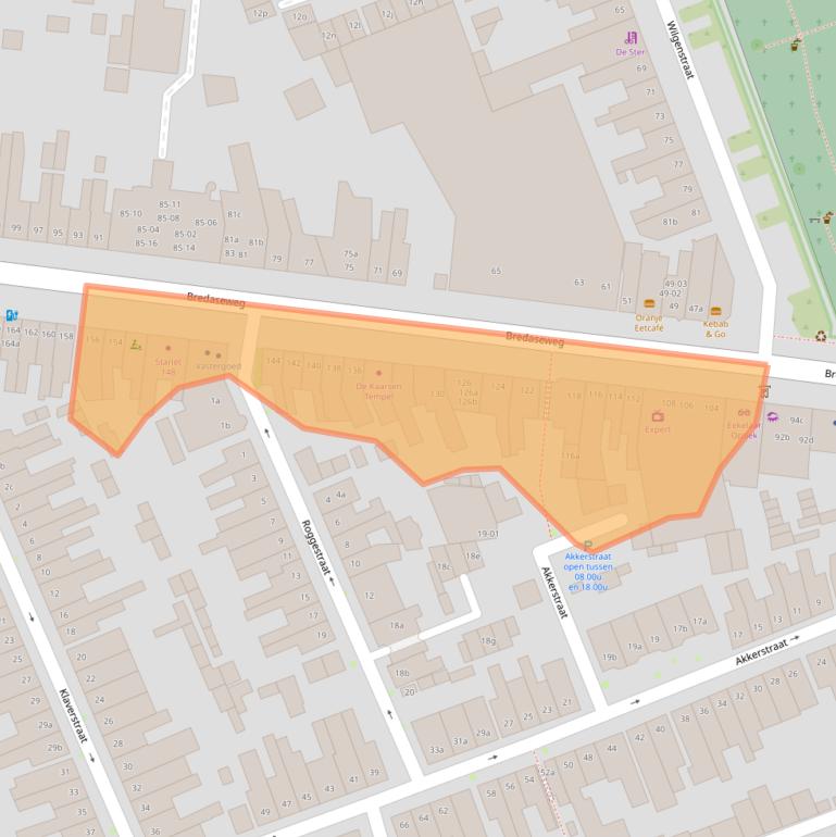 Kaart van postcodegebied 5038NJ.