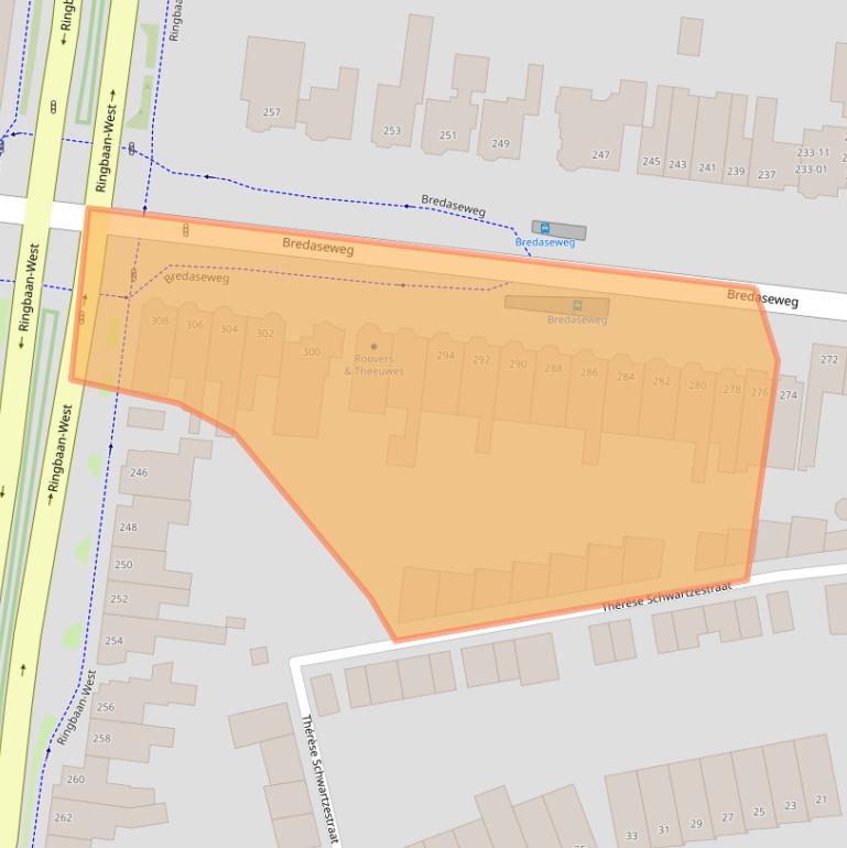 Kaart van postcodegebied 5038NN.