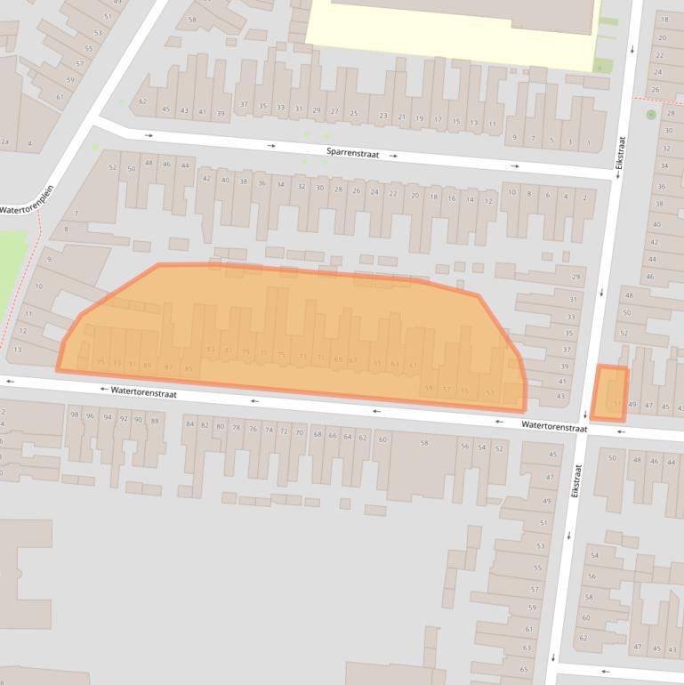 Kaart van postcodegebied 5038NT.