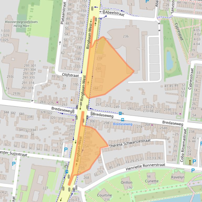 Kaart van postcodegebied 5038NX.