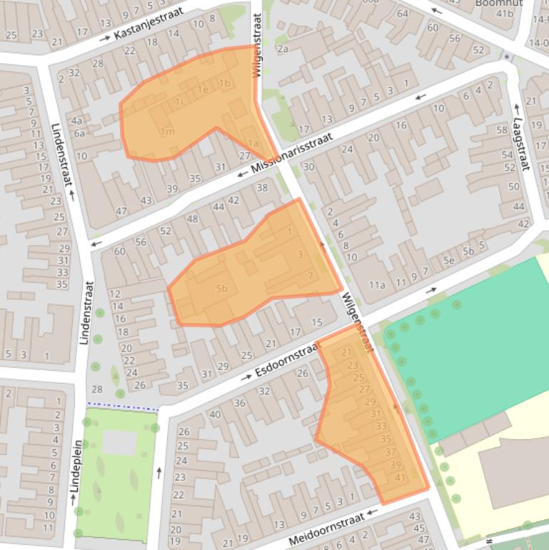 Kaart van postcodegebied 5038PB.