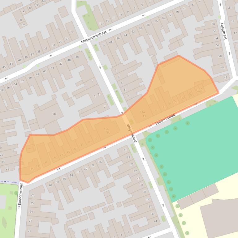 Kaart van postcodegebied 5038PE.