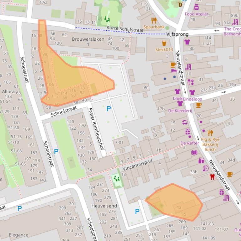 Kaart van postcodegebied 5038RE.