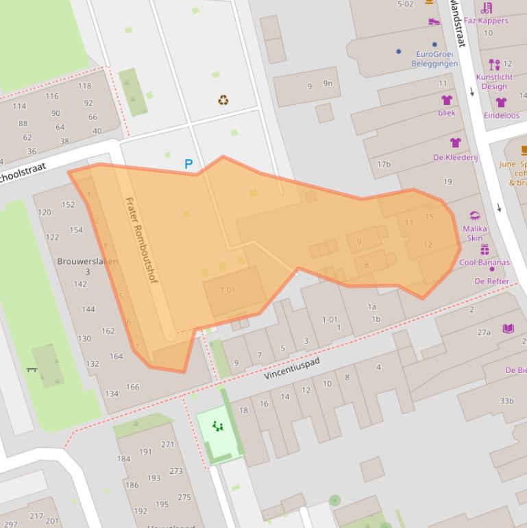 Kaart van postcodegebied 5038RP.